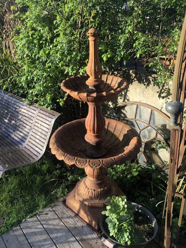 Fontaine fonte double vasques ancienne – Image 13