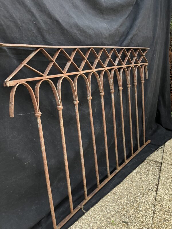 Garde corps ancien fer forgé riveté en 2 éléments (3.86m) – Image 4