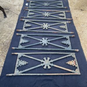 Garde-corps fonte ancien 5 pièces