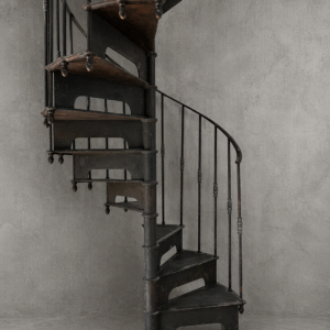Escalier fonte colimaçon ancien